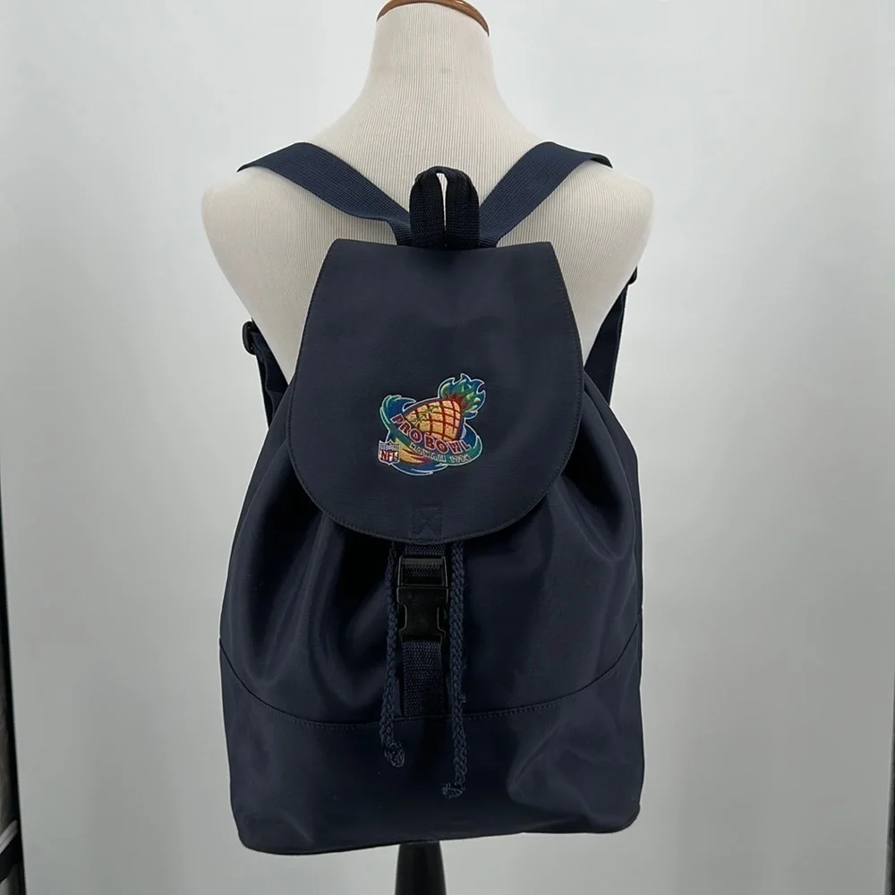 NFL Vintage Navy Blue Nylon 1998 Pro Bowl Hawaii Backback